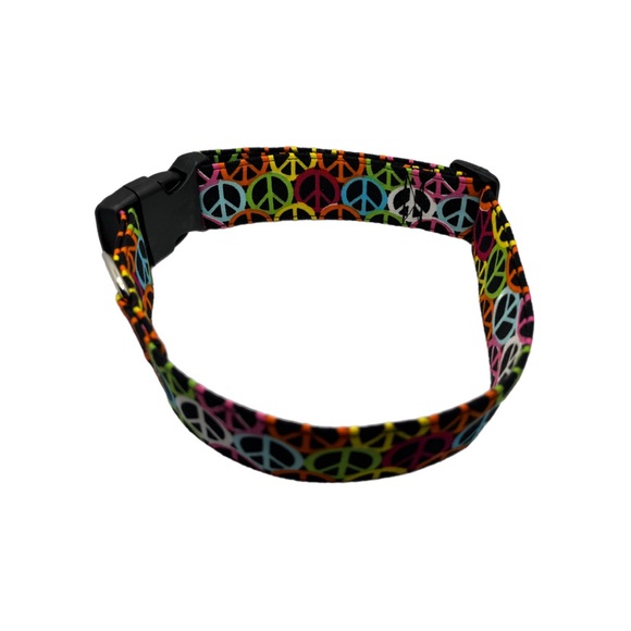 1.5” Dog Collar - Rainbow Peace - Picture 2 of 9